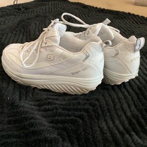 Shape-Up Sketchers All White Sneakers